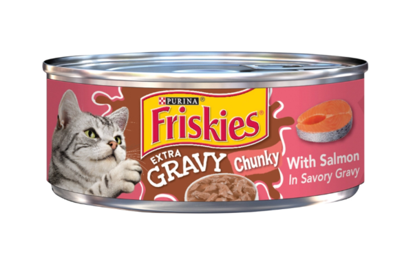 Purina friskies Extra Gravy Chunky With Salmon in Savory gravy Wet Cat Food 156g