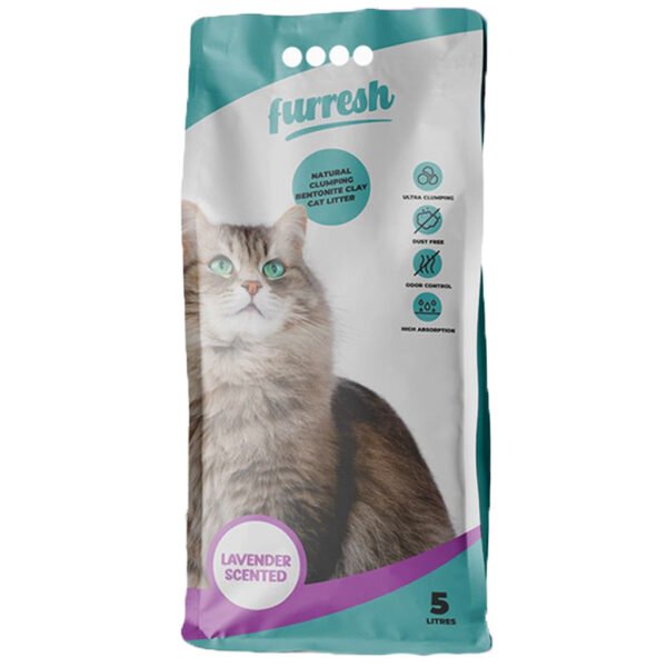 Furresh Lavender Scented Premium Clumping Cat Litter, 5 Litres
