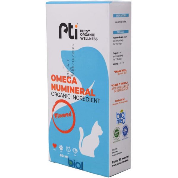 P.T.I Pets Organic Wellness Omega Numineral Pet Supplement,80Ml-White - Image 2