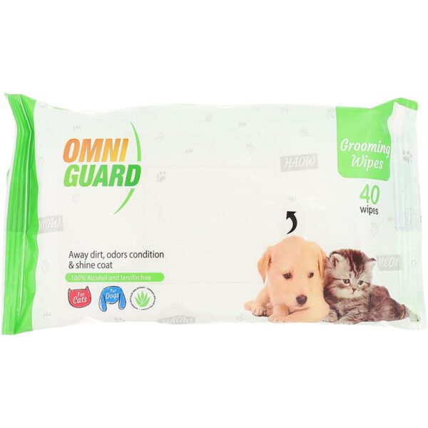 OMNI GUARD Grooming Wipes (GREEN) 40wipes