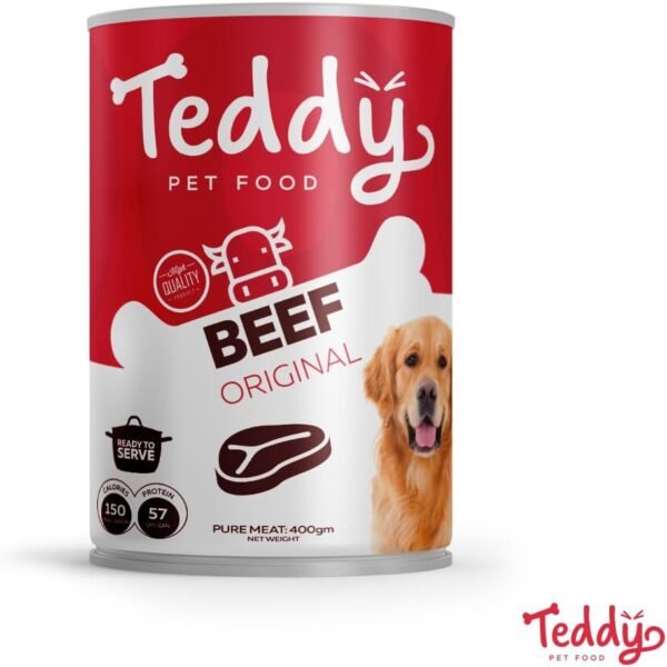 Teddy Pet Food - Dog - Original- Beef 400Gm (10 Cans) - Image 2