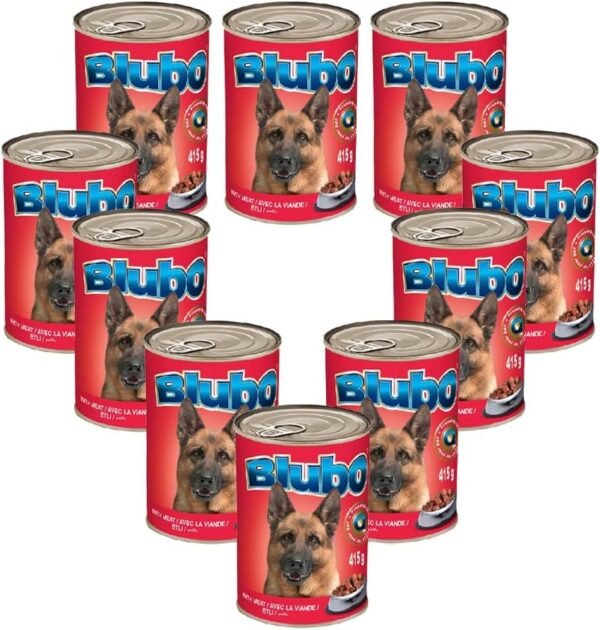 Blubo Dog Food with Beef 415g  (10 Cans) - Image 3