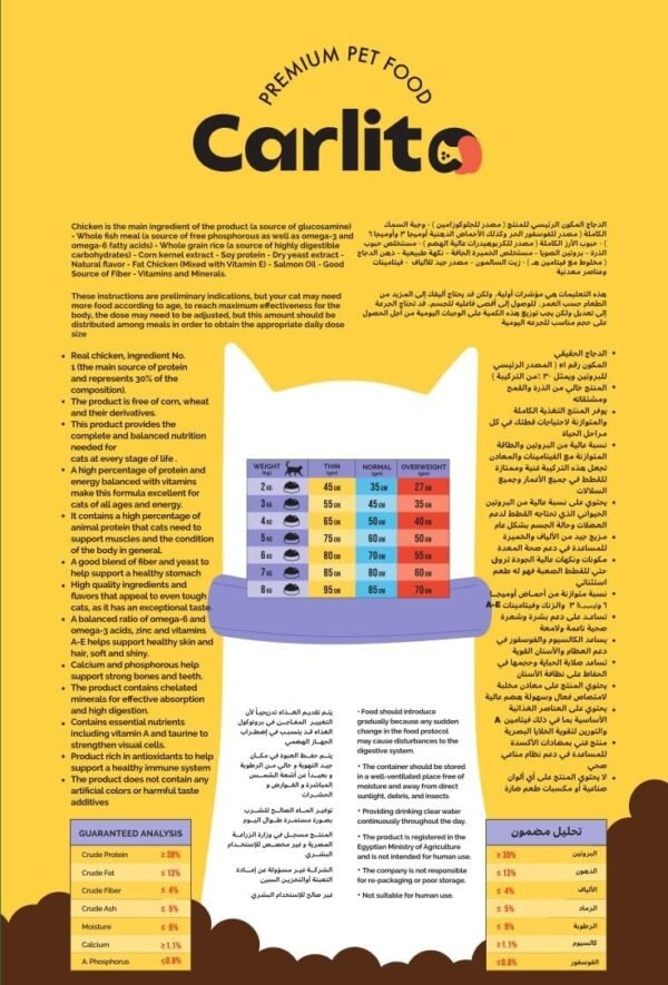 CARLITO ADULT CATS DRY FOOD 1.5KG - Image 4