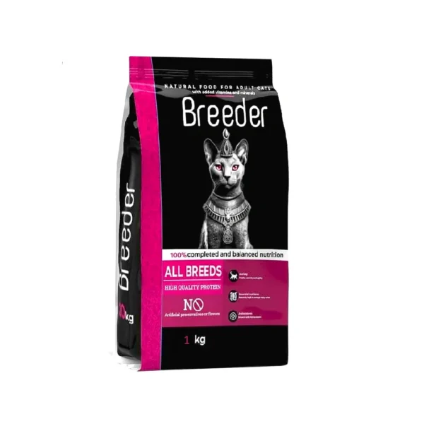 BREEDER NATURAL DRY FOOD FOR ADULT CAT 1KG