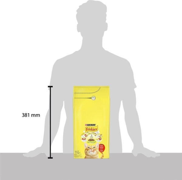 Purina friskiess with beef, chicken and vegetables cat dry food 1.7kg - Image 6