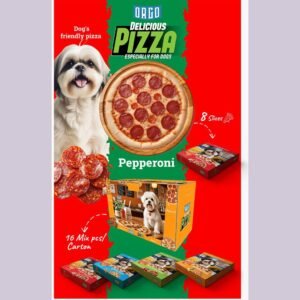 Orgo Delicious Dog Pizza Treats, Pepperoni Flavour, 8 Slices