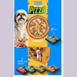 Orgo Delicious Pizza Dog Treats, Seafood Flavour, 8 Slices