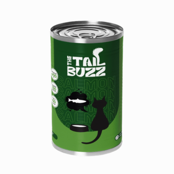 The Tail Buzz Wet Cat Food, Salmon Formula, 400g, Pack of 6 Cans