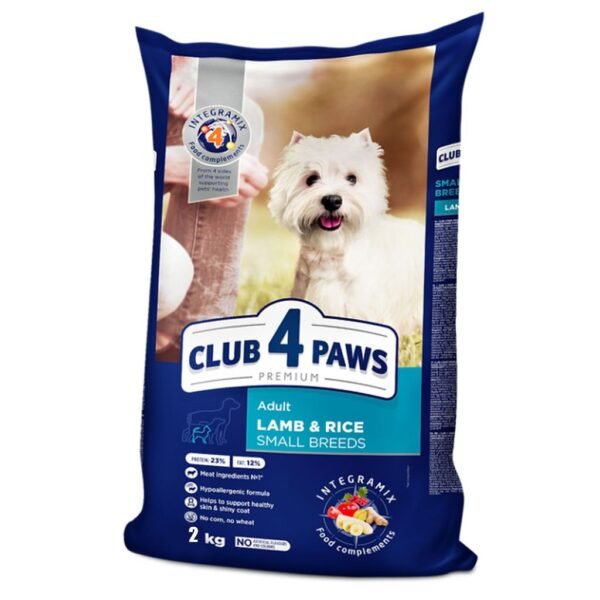 Club 4 Paws Adult Small Breeds Lamb & Rice 2KG