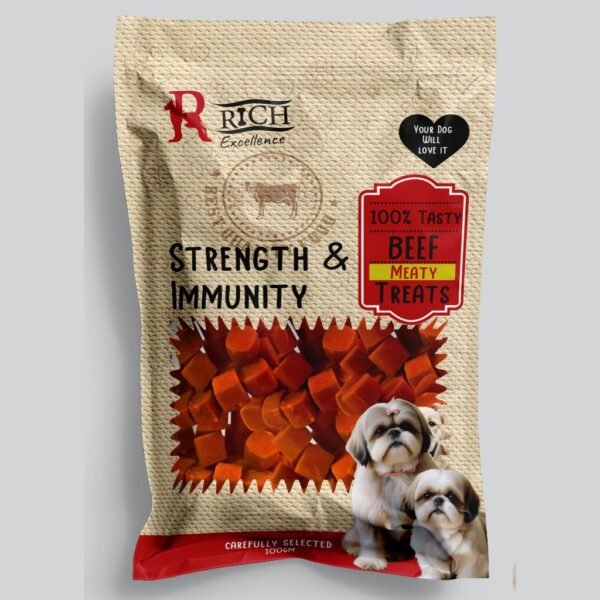 Rich Excellence Premium Dog Treats,with B12 & Vital Protein,100% Natural Treats (Beef)