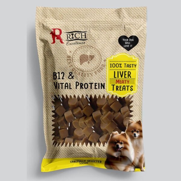 Rich Excellence Premium Dog Treats,with B12 & Vital Protein,100% Natural Treats (Liver)