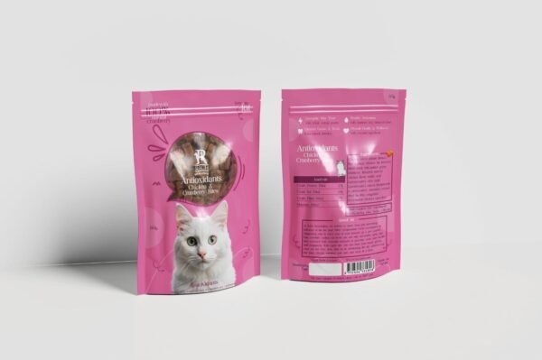 Rich Cat Bites - Healthy Cat Treats, 60g - Chicken & Cranberry Bites