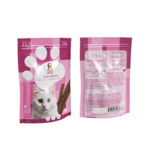 Rich Cat Sticks- Healthy Cat Treats, 60g- Chicken & Cranberry Sticks