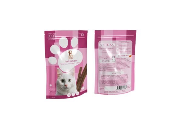 Rich Cat Sticks- Healthy Cat Treats, 60g- Chicken & Cranberry Sticks