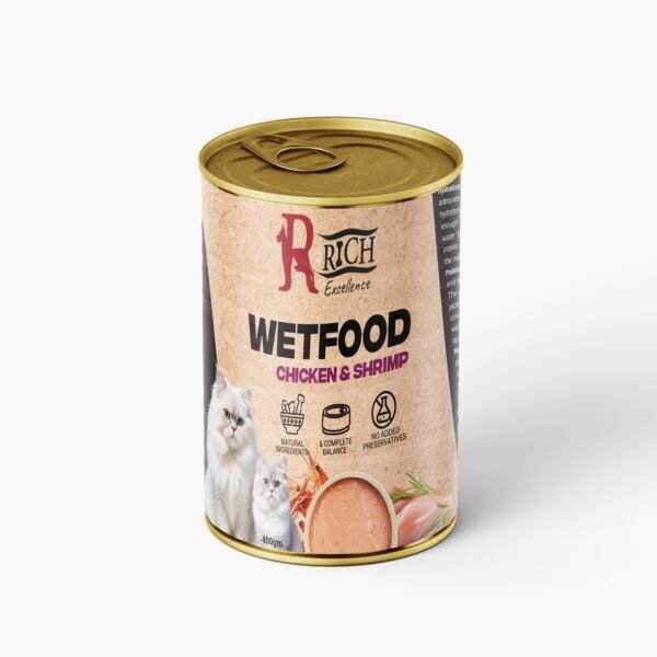 Rich Cat Can Food (6Pcs) Avilable in (Chicken&Shrimp-Chicken-Beef-Seafood) - Image 4