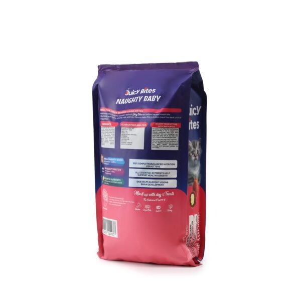 Juicy Bites Naughty Baby Premium Kitten Dry Food, Crunchy and Creamy Texture, 2KG - Image 2