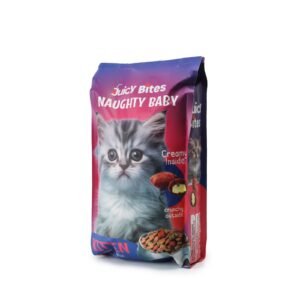 Juicy Bites Naughty Baby Premium Kitten Dry Food, Crunchy and Creamy Texture, 2KG