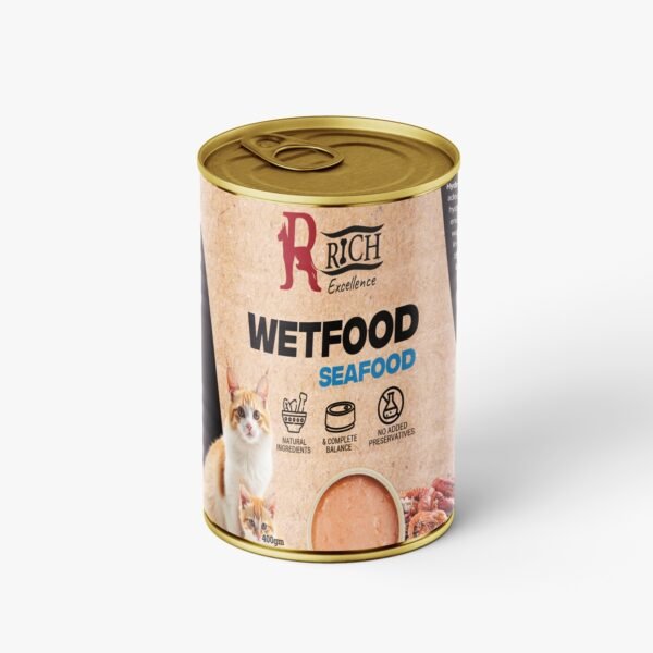 Rich Cat Can Food (6Pcs) Avilable in (Chicken&Shrimp-Chicken-Beef-Seafood) - Image 3